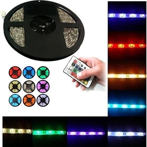 Rolo De Fita Flexivel 300 Led Rgb 5m Prova D'agua 24 Funções