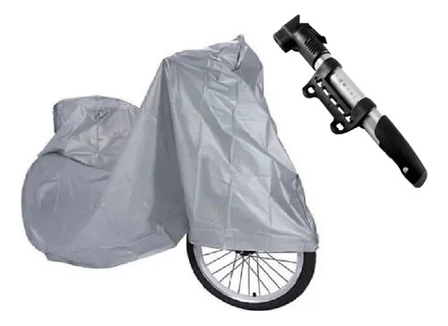 Funda Cubre Bicicleta Impermeable + Mini Inflador Portatil