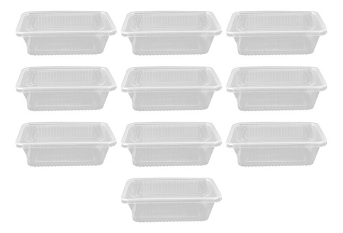 Fiambrera Desechable, 10 Unidades, Apta Para Microondas, Tra