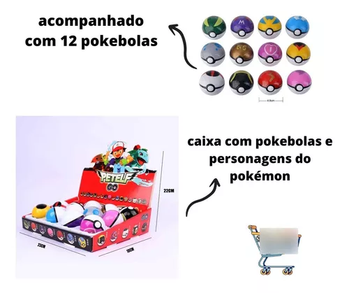 Brinquedo Pokemon Pikachu Articulado Na Pokebola Com Caixa