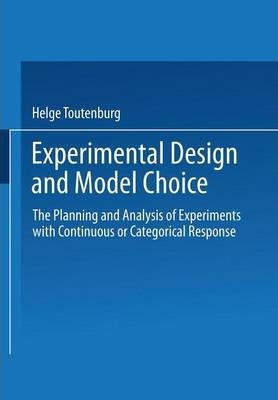 Libro Experimental Design And Model Choice - Helge Touten...