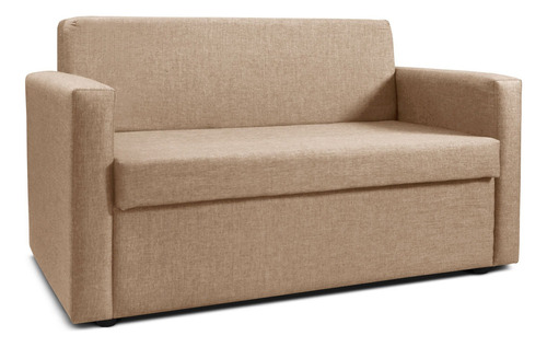 Sofa Cama Ian 2 Cuerpos Lenovo/oxford Color Beige Diseño De La Tela Dot