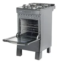 Comprar Cocina Tem Luna Glass 4H a gas\u002Feléctrica 4 hornallas negra 127V\u002F220V puerta con visor 48.1L