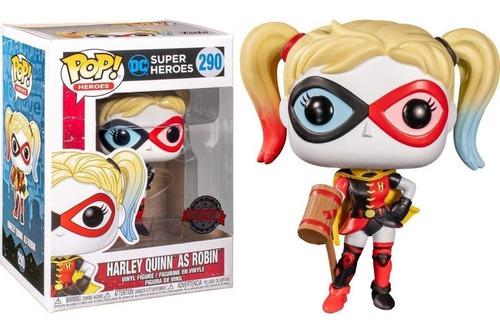Funko Pop Heroes Dc Harley Quinn As Robin #290 Special Ed