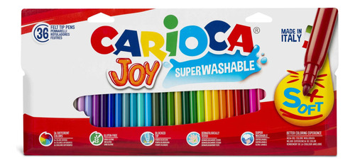 Marcadores Italianos Escolares Carioca Joy X36 Colores