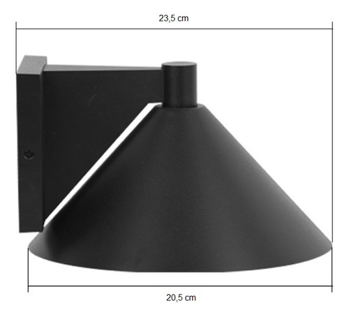 Aplique Lámpara Con Pantalla Porta Ampolleta E27 Ip44 X2