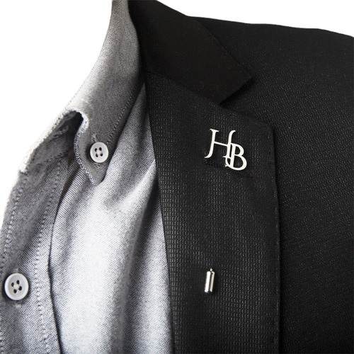 Alfiler De Solapa Para Traje De Hombre, Con Iniciales De Dos