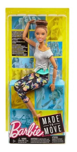 Mattel Barbie made to move doll/original with brunette updo