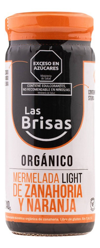 Mermelada Ligth De Zanahoria Y Naranja Org 240g Las Brisas