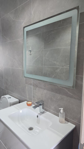 Espejo Led Rectangular De 90x90 Cm Touch Dimerizable Espejado