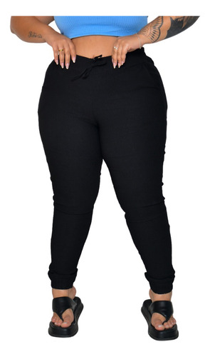 Calça Militar Plus Size Elastico Camuflada Moda Blogueira