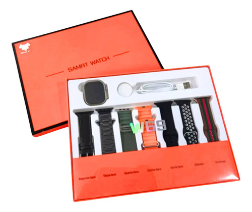 Smartwatch 9 Ultra NFC Android iOS Apple con 7 pulseras, funda y 2 protectores de pantalla