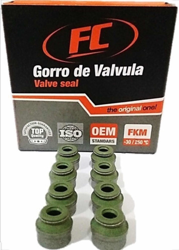 Juego Gomas Valvula (8) Fox Spacefox Crossfox Polo 1.6 5 V