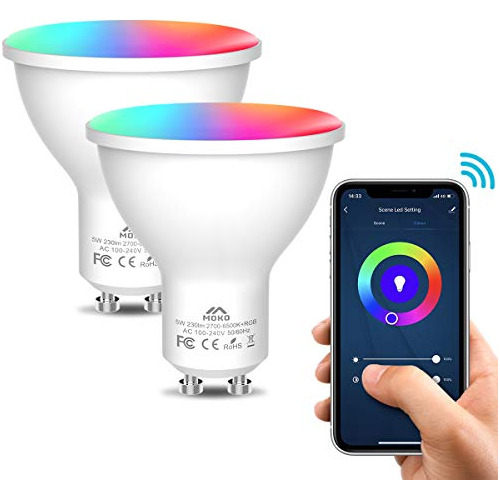 Moko Smart Wifi Led Spot Light Bulb 5w Gu10 Dimmable 3gy3b