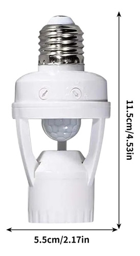 Enchufe De Luz Infrarroja Con Sensor De Movimiento E27, Adap