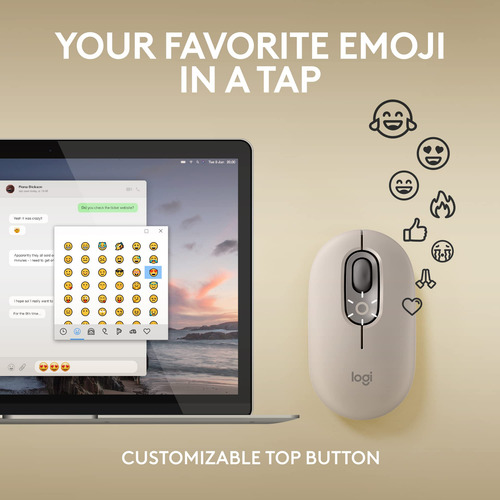 Ratón Inalámbrico Logitech Pop Con Emojis Personalizables -