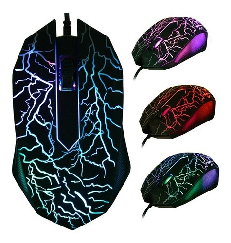 Mouse Gamer Para Juego Led De Colores Con Cable Usb