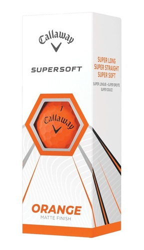 Pelotas Callaway Supersoft Naranja Mate X3