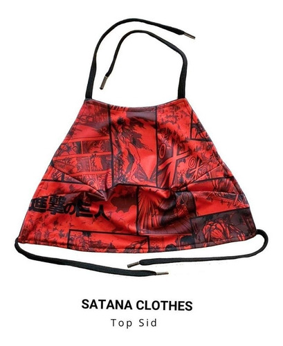 Top Lycra Reversible Craneos Rock Satana