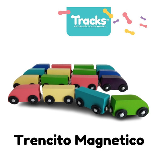 Imagen 1 de 6 de Trencito Magnético Bala Didáctico Tracks Compatibl Trencity 