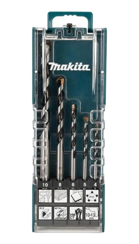 Set Brocas Multimaterial 5pzs (4,5,6,8,10mm) Makita E-14255