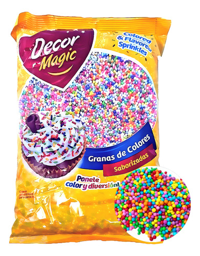 Mini Grageas Decormagic Multicolor X1kg - Cotillón Waf