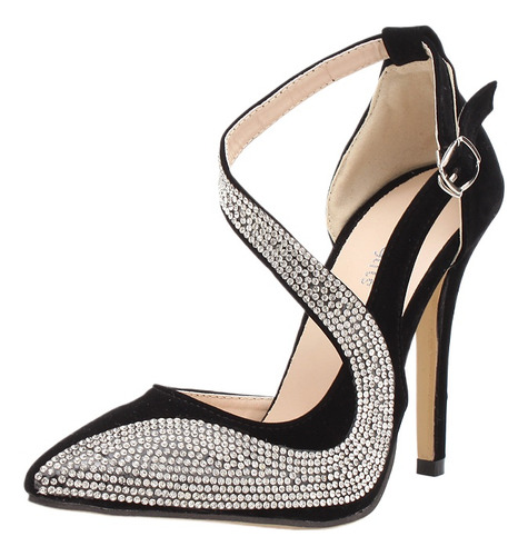 Sandalias De Tacón Alto Con Diamantes De Imitación De Moda 2