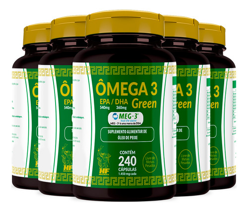 Omega 3 1000mg Green Hf Suplements 5x240 Caps