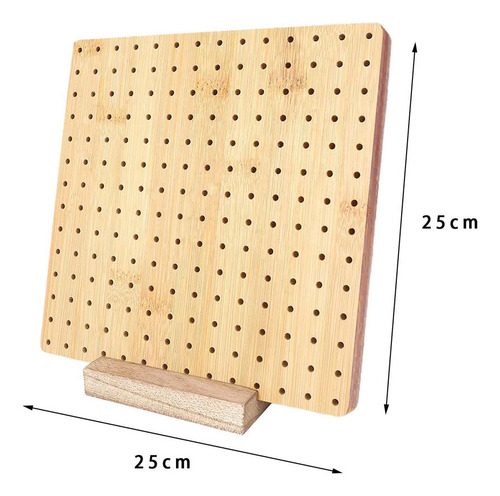 . Tablero De Bloqueo De Ganchillo Con Alfileres 25cmx25cm