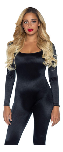 Leg Avenue Catsuit De Licra Para Mujer, Negro, Grande