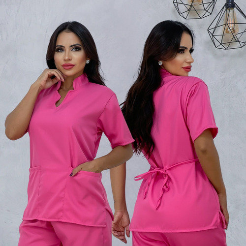 Scrubs Blusa Bata Enfermagem Medicina Cuidadora Uniforme Pro