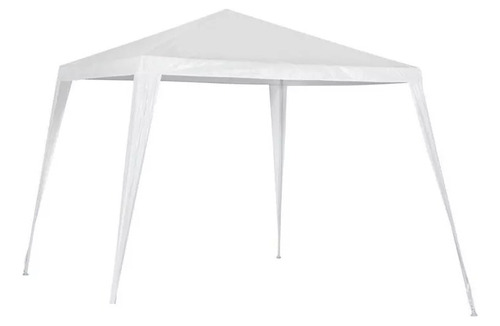 Gazebo Poliéster Fijo De Forma Pirámide De Color Blanco