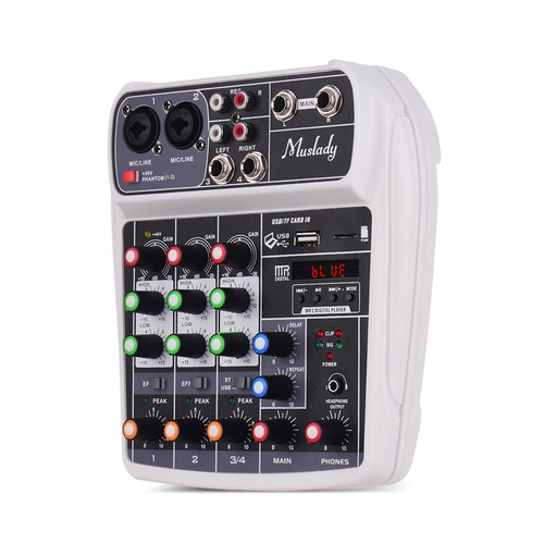 Muslady Ai-4 Tarjeta De Sonido Compacta Consola De Mezclas