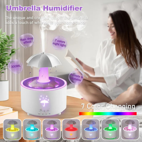 Ba Humidificador For Recámara, Difusor De Paraguas Giratorio