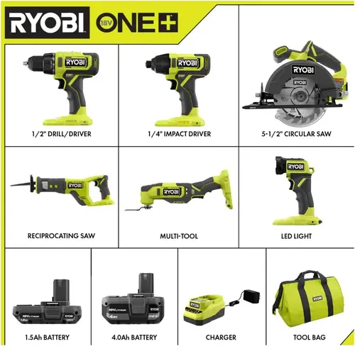 Ryobi One+ Pcl1600k2 Kit Combinado De 6 Herramientas Sin ...
