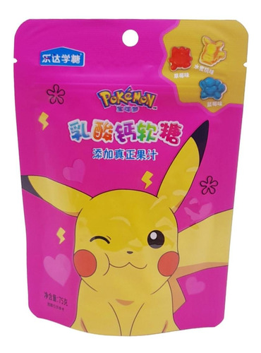 Gomitas Sabores Frutales - Pokemon - 75 Grs. Origen Taiwán.