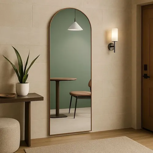 Espelho 170x70 Decorativo Grande Corpo Inteiro Com Moldura Caramelo