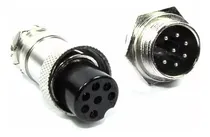 Comprar Par Conector Gx16 7 Pines Macho Aéreo Y Hembra Para Chasis