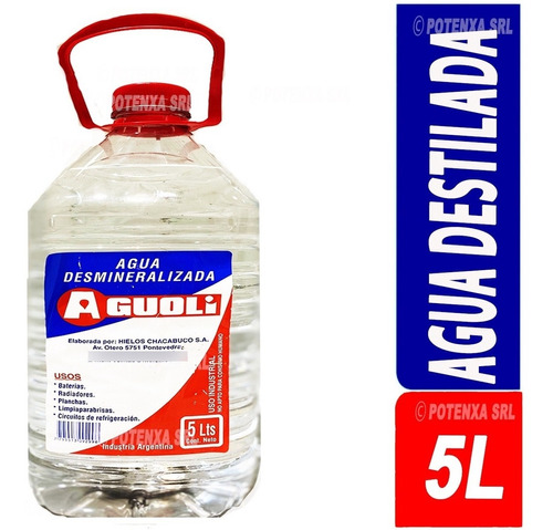 Agua Destilada 5 Litros Hieloli