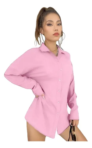 Blusas rosas de vestir sale