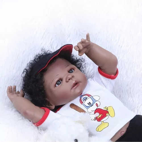 Bebê Reborn Menino Negro Afro