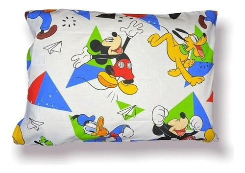 Fronha Capa Travesseiro Avulsa Disney Infantil 100% Algodão Mickey e amigos