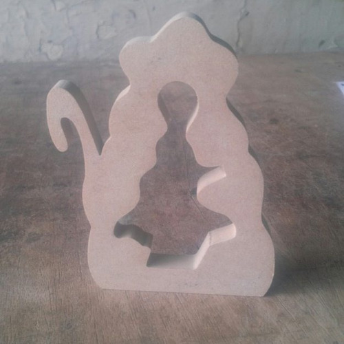 Imagen 3 de 6 de Bellas Siluetas De La Divina Pastora En Mdf 9mm 10 Cms