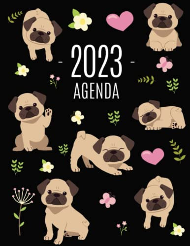 Pug Agenda 2023: Planificador Con Perro -carlino- | 52 Seman