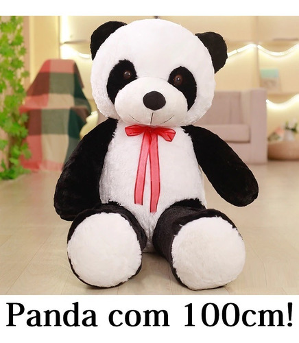 Urso Ursinho Panda 100cm Pelúcia Anti Alergica Casa Do Urso