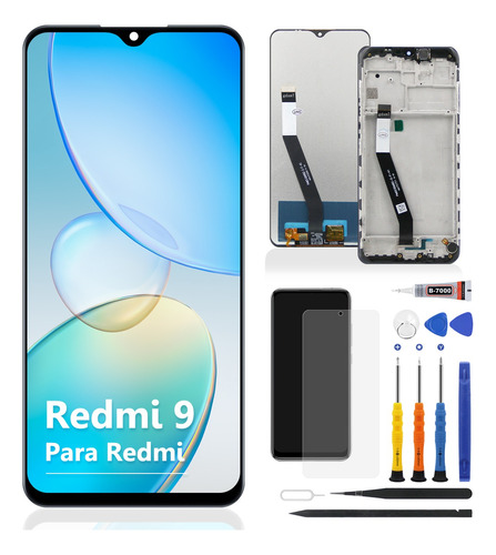 Pantalla Para Xiaomi Redmi 9 Con Marco Original M2004j19g