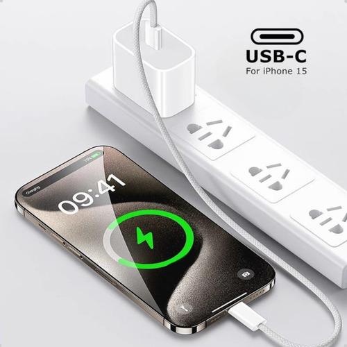 Carregador Turbo 35w Compatível Com iPhone 15 Pro Max + Cabo