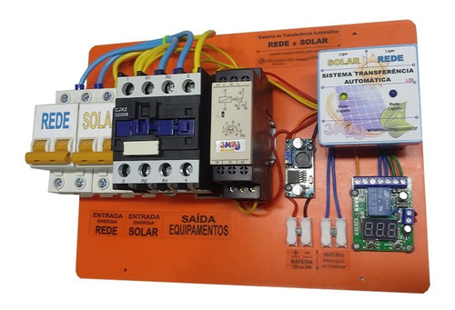 Imagem 4 de 5 de Quadro Transferência Solar Rede Liga Desl. Inversor 32a 110v