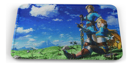 Tapete Zelda Link Princess Cielo Baño Lavable 40x60cm
