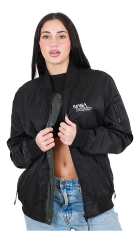 Campera Bomber Mujer Reversible Impermeable Oldtown Polo